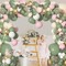 126Pcs Sage Green Balloon Garland Arch Kit, Olive Sage Green Balloons Birthday Baby Shower Decorations of Blush Pink White and Gold Confetti with Artificial Eucalyptus for Wedding Safari Party